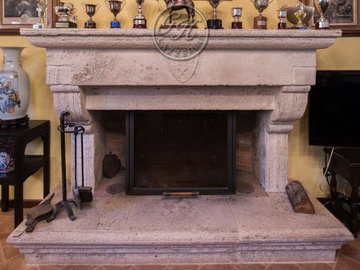 Fireplace 6 - Wall-mounted natural stone fireplace by GH LAZZERINI - view 2